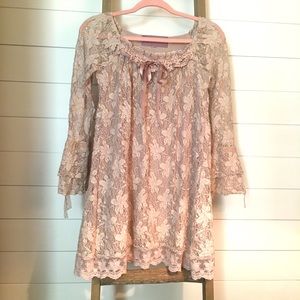 Lace tunic top boho style